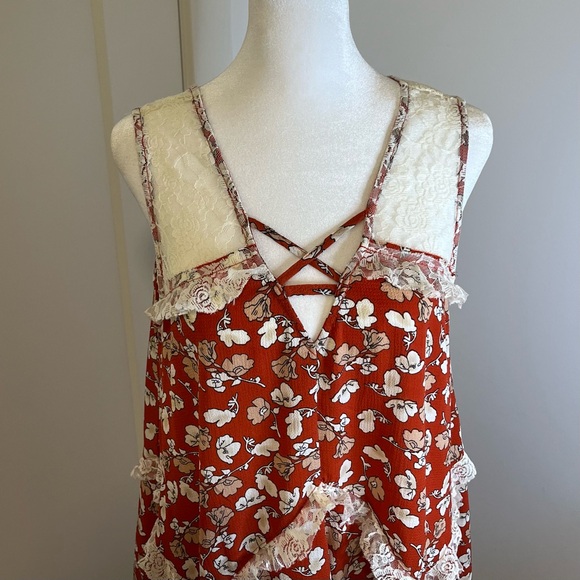 UMGEE Orange/Cream Floral Lace-Trim Sundress - FREE SHIPPING on Bundles $85+ - Picture 4 of 13